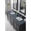 James Martin Vanities Brittany 72in Double Vanity, Black Onyx w/ 3 CM Charcoal Soapstone Quartz Top 650-V72-BKO-3CSP